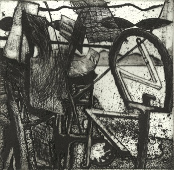 Suspended Communiqué
Etching
100mm x 100mm
1986 Suspended Communiqué
Etching
100mm x 100mm
1986